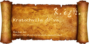 Kratochvila Éva névjegykártya